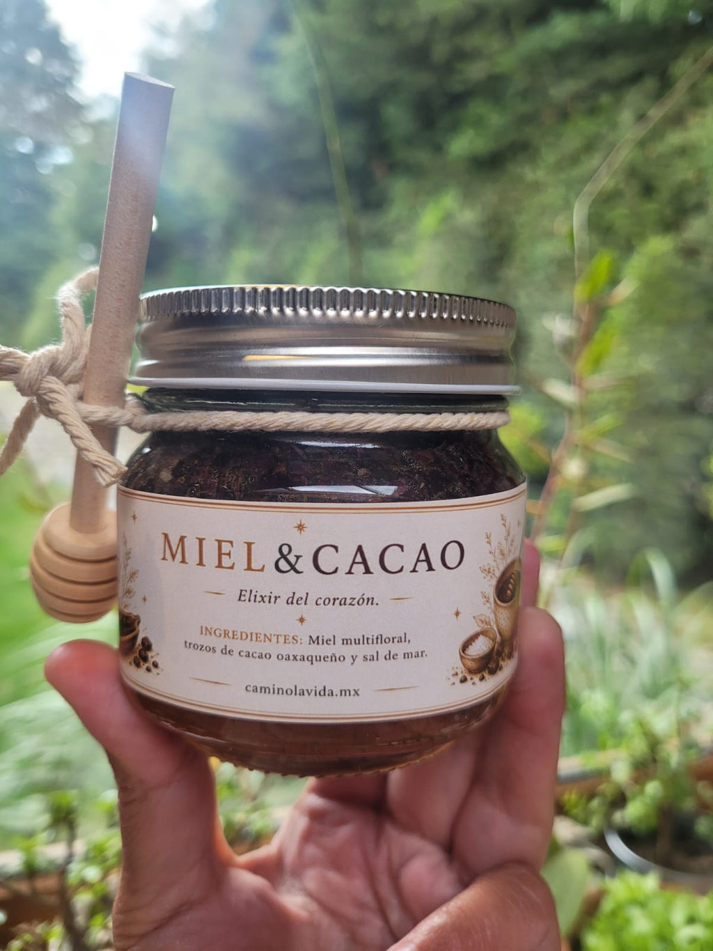Miel con cacao tostado y sal de mar · 220 ml