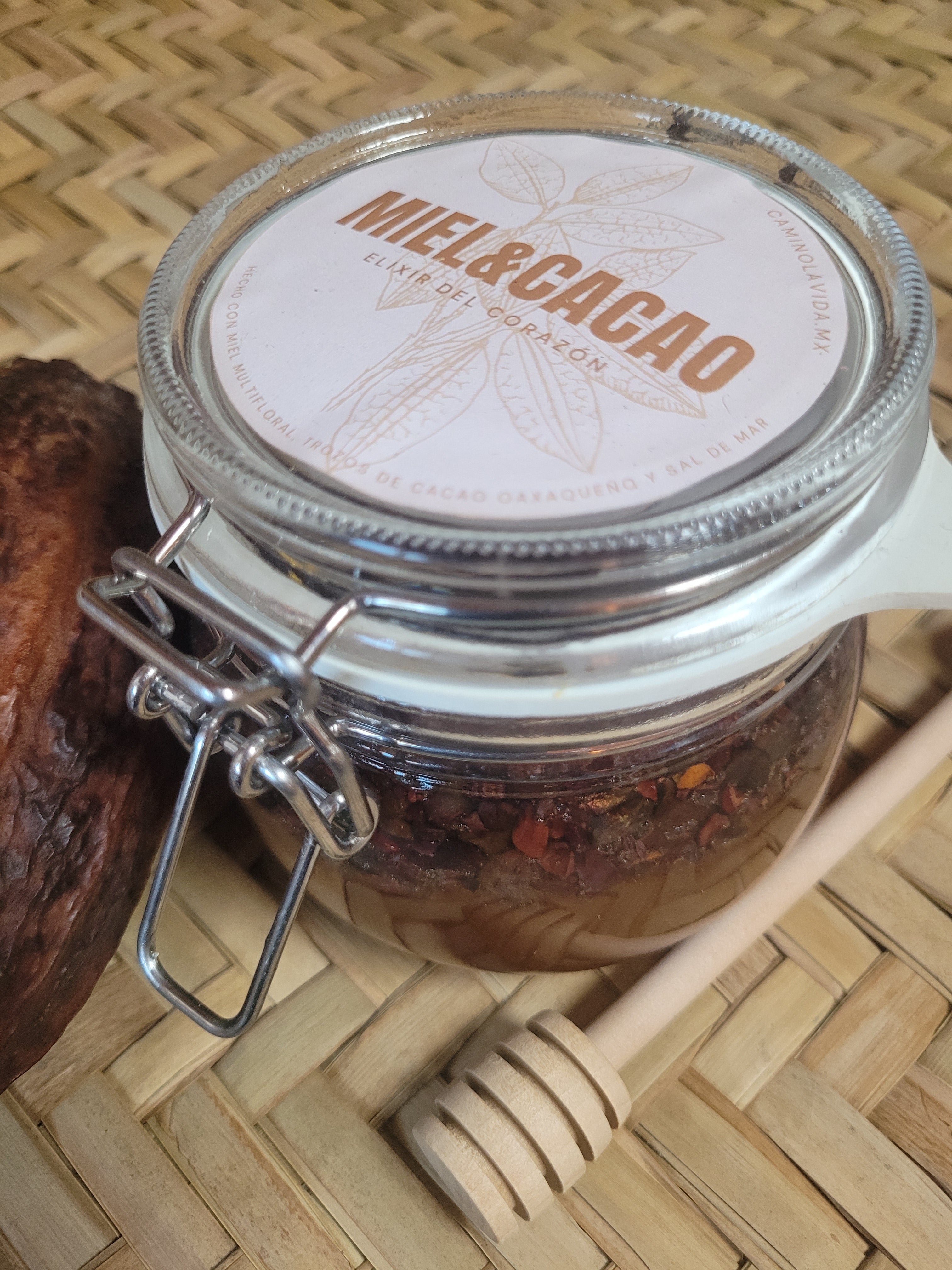 Miel con cacao tostado y sal de mar · 500 ml